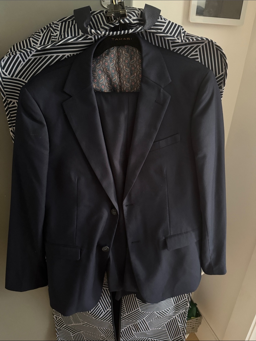 Gianco Ferro - Men's Navy Suit, Classic Two-Button Suit Jacket and suit pants